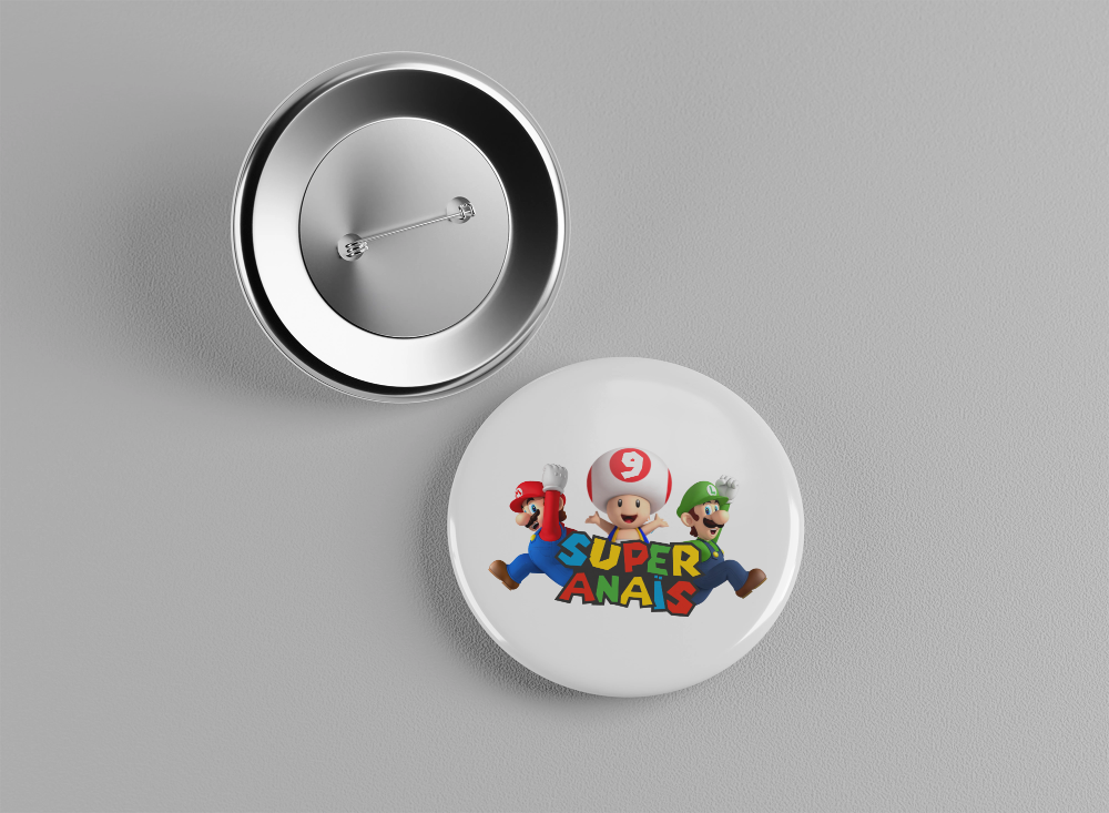 Badge à thème Mario & Luigi 