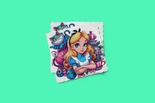 Chiffon lunette Alice au pays des merveilles