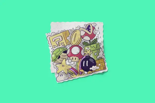 Chiffon lunette Mario et DK